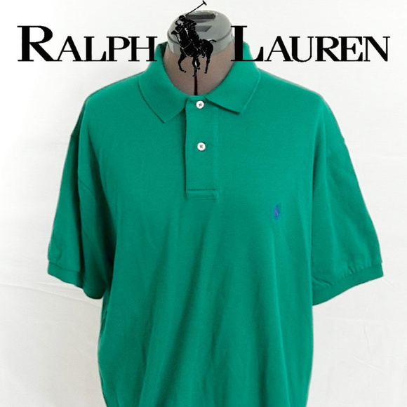 Ralph Lauren Polo Shirt Forest Green Large - Picture 1 of 5